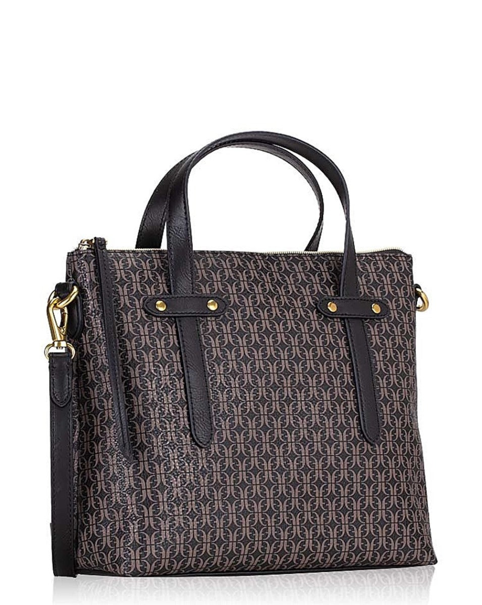 Fossil SHB2312015 Felicity Women's Satchel In Black/Brown Fossil SHB2312015 Felicity Women's Satchel In Black/Brown